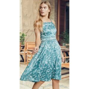 Club Monaco Josefienahh Floral Silk Midi Dress Womens 8